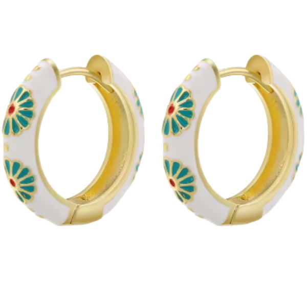 'Summer Fun' Clicker Hoop Earrings