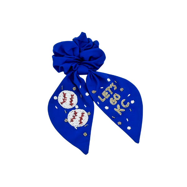 Kansas City Royals 'Let's Go KC' Beaded Scrunchie