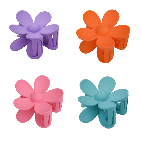 Matte Flower Claw Clip