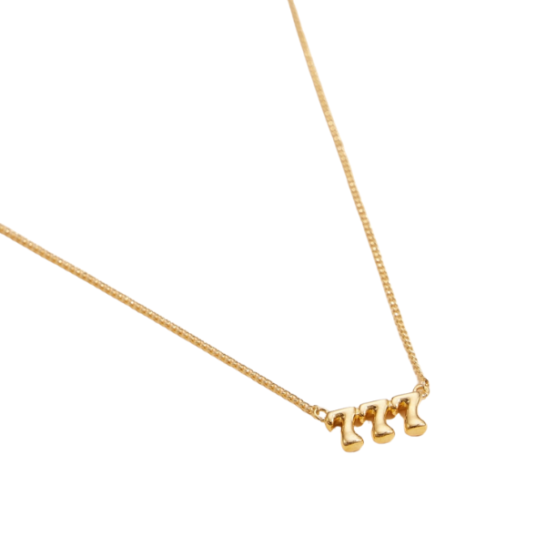 Gold Dipped Angel Number Bubble Necklaces