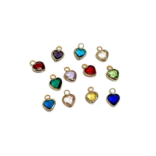 Additional Charm Bar Charms - Birthstone Heart