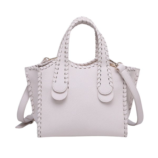 Marla Whipstitch Shaped Satchel Bag