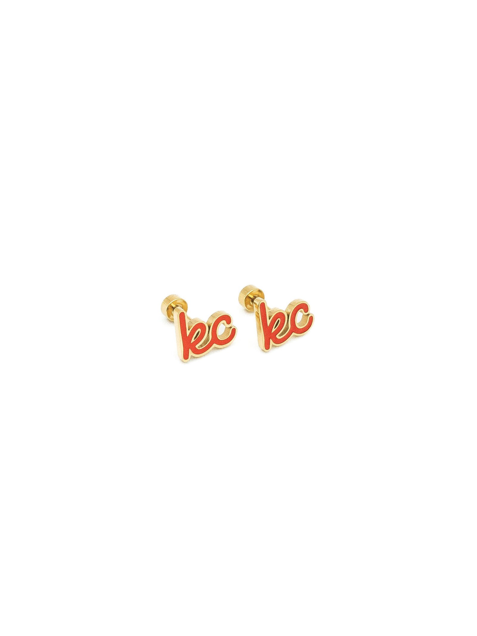 Kansas City Red Script KC Studs