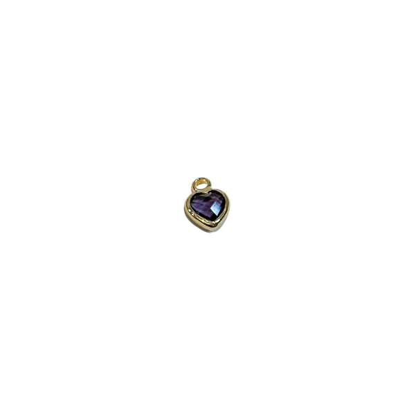 Additional Charm Bar Charms - Birthstone Heart