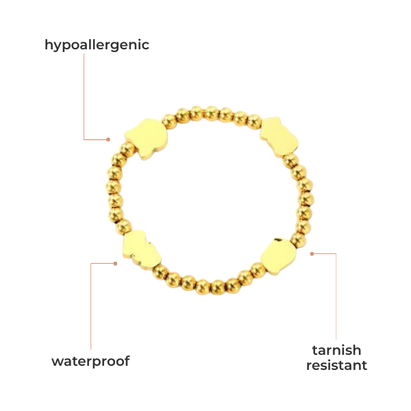 Kansas City Gold Beaded Bracelet - Love Story