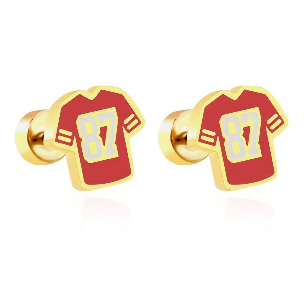 Kansas City #87 Jersey Studs Earrings