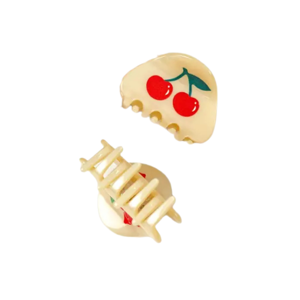 Cream Half Moon Claw Clips