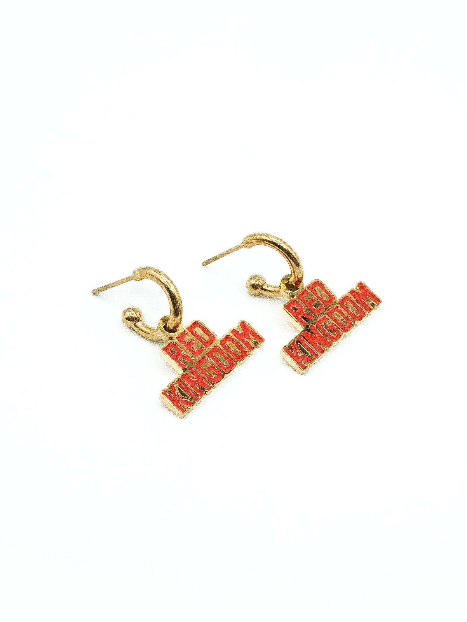 Kansas City Red Kingdom Huggie Hoop Earrings