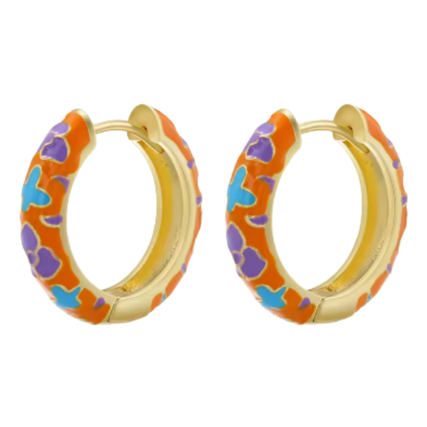 'Summer Fun' Clicker Hoop Earrings