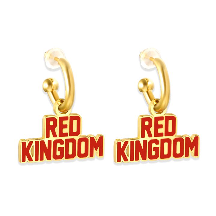 Kansas City Red Kingdom Huggie Hoop Earrings