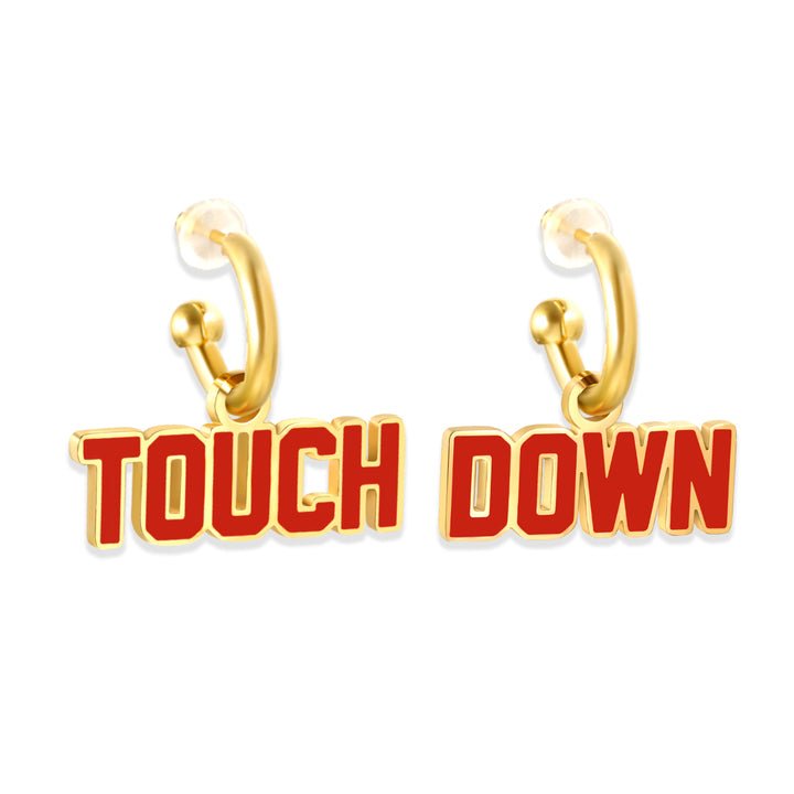 Kansas City Touchdown Huggie Hoop Earrings