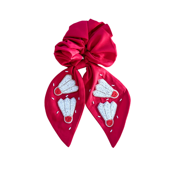 Kansas City Shuttlecock Beaded Scrunchie
