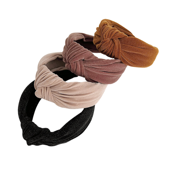 Metallic Corduroy Top Knot Heabands