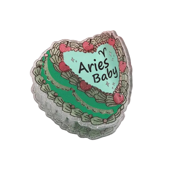 Zodiac Birthday Cake Claw Clip