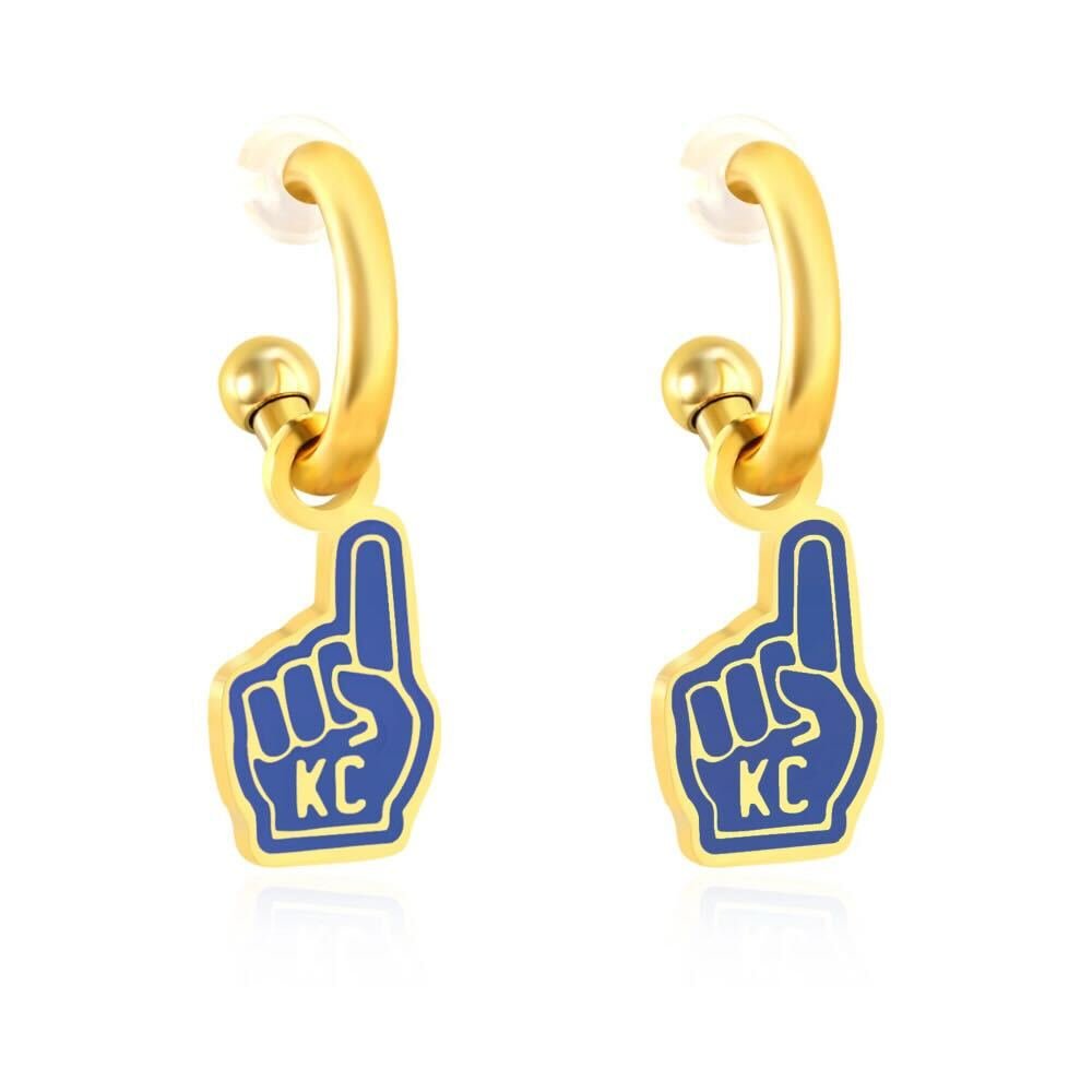 Kansas City Royal Blue Foam Finger Earrings