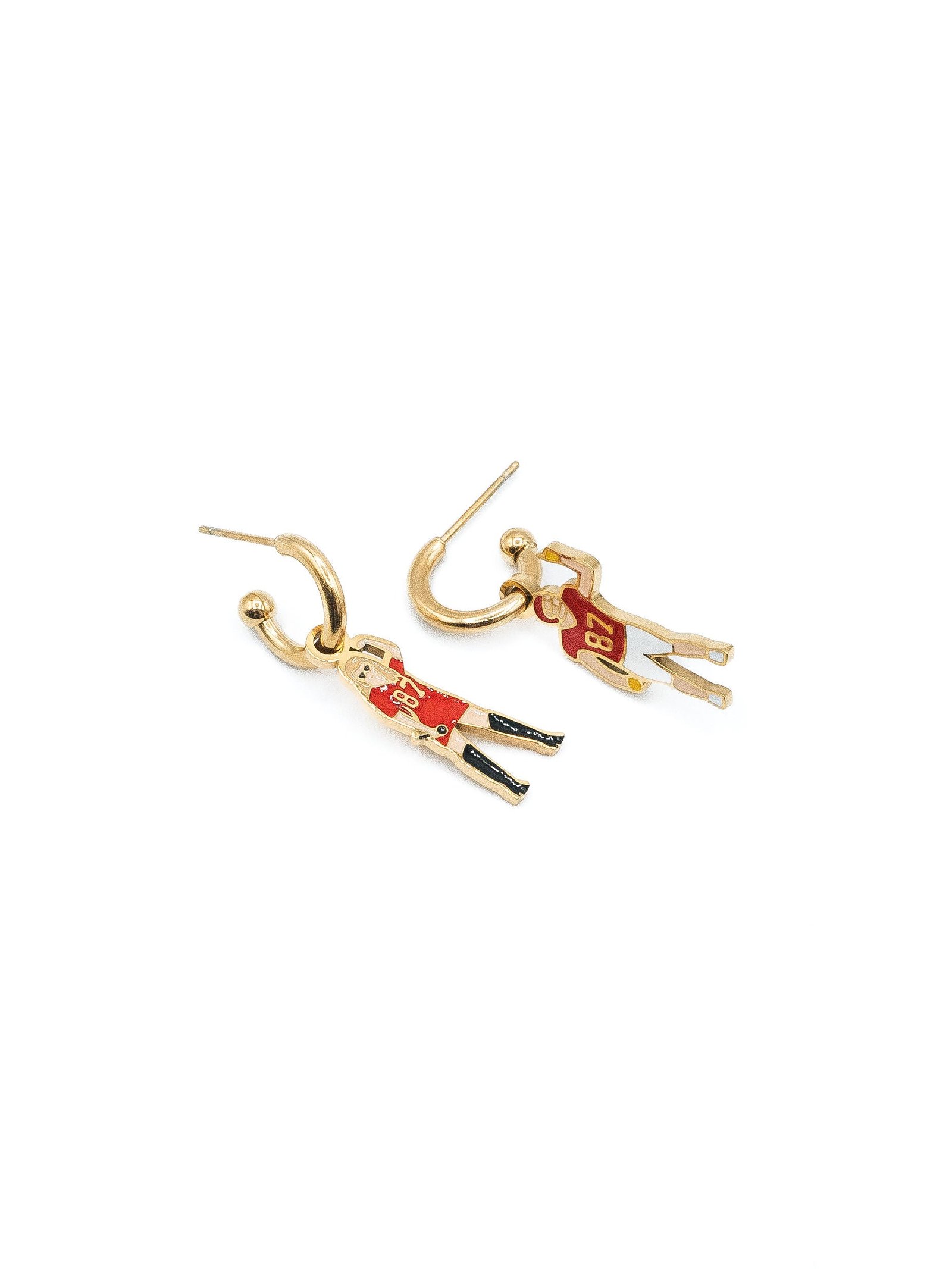 Kansas City #87 Tight End & Taylor Swift Huggie Hoop Earrings