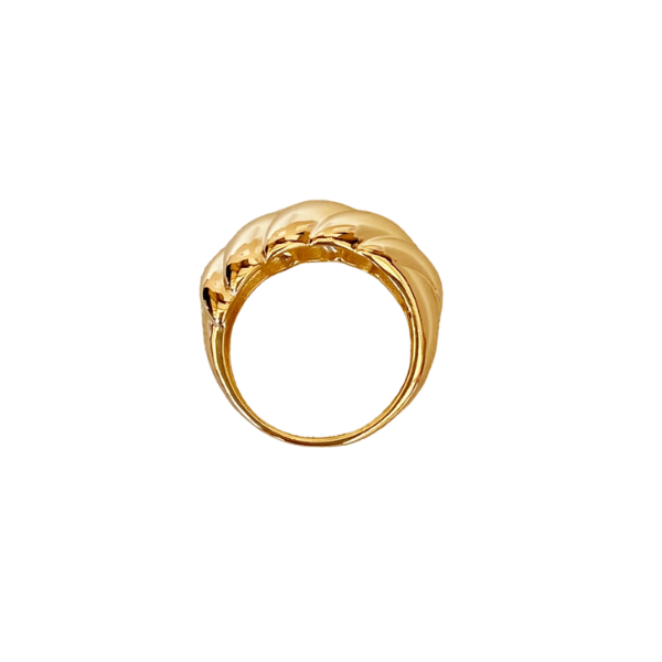 18k Gold Filled Dome Croissant Ring