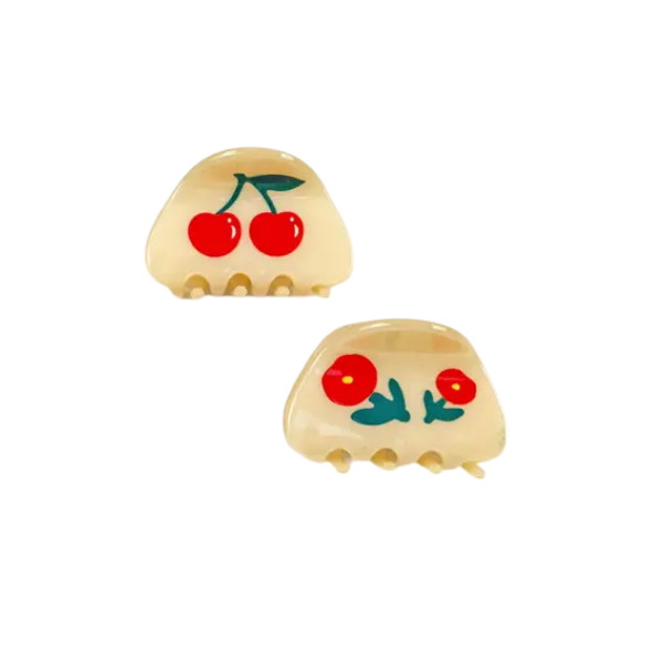 Cream Half Moon Claw Clips