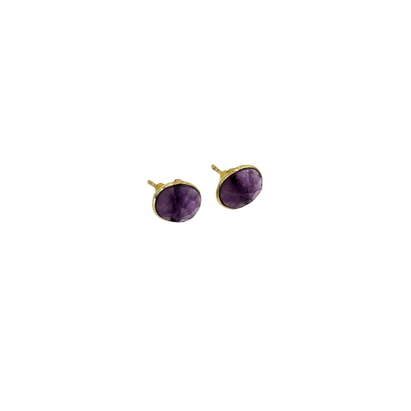 Semi-Precious Stone Stud Earrings