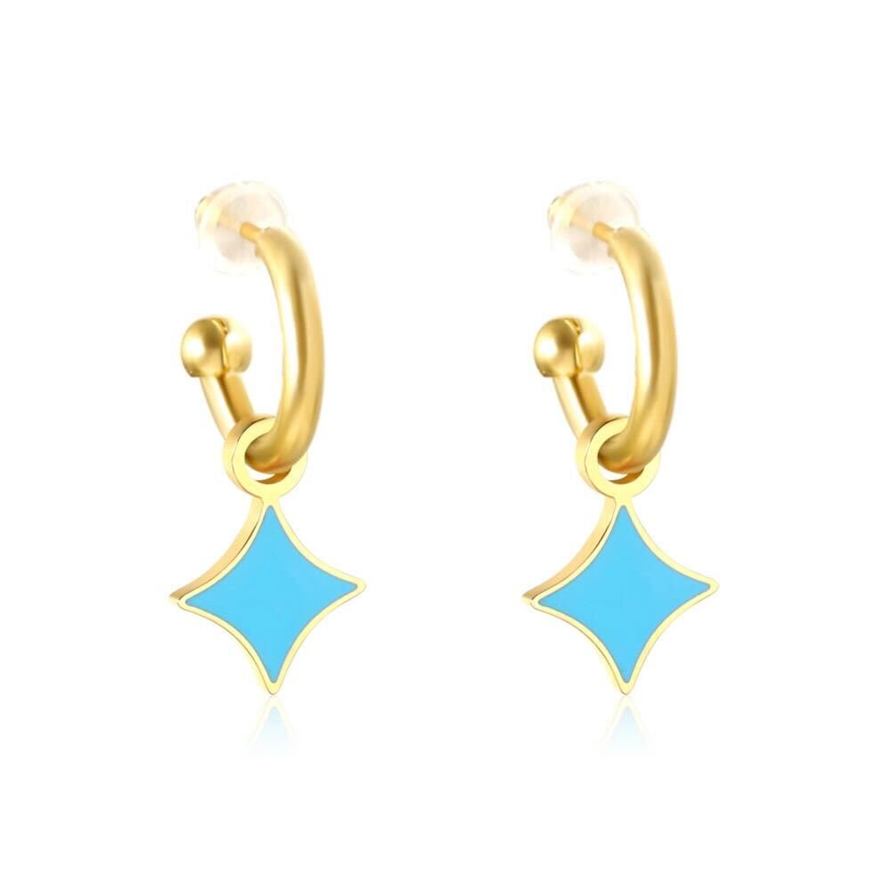 EB x Starlight Blue Star Hoop Earrings