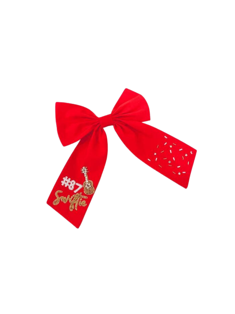 Swifty/87 Red Beaded Bow