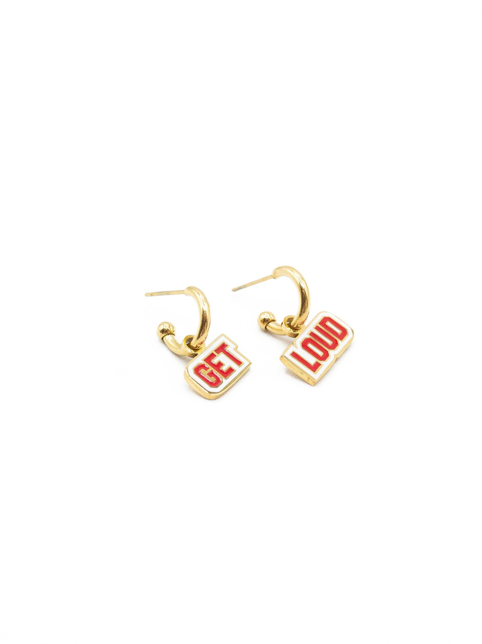 Kansas City Chiefs Get Loud Huggie Hoop Earrings