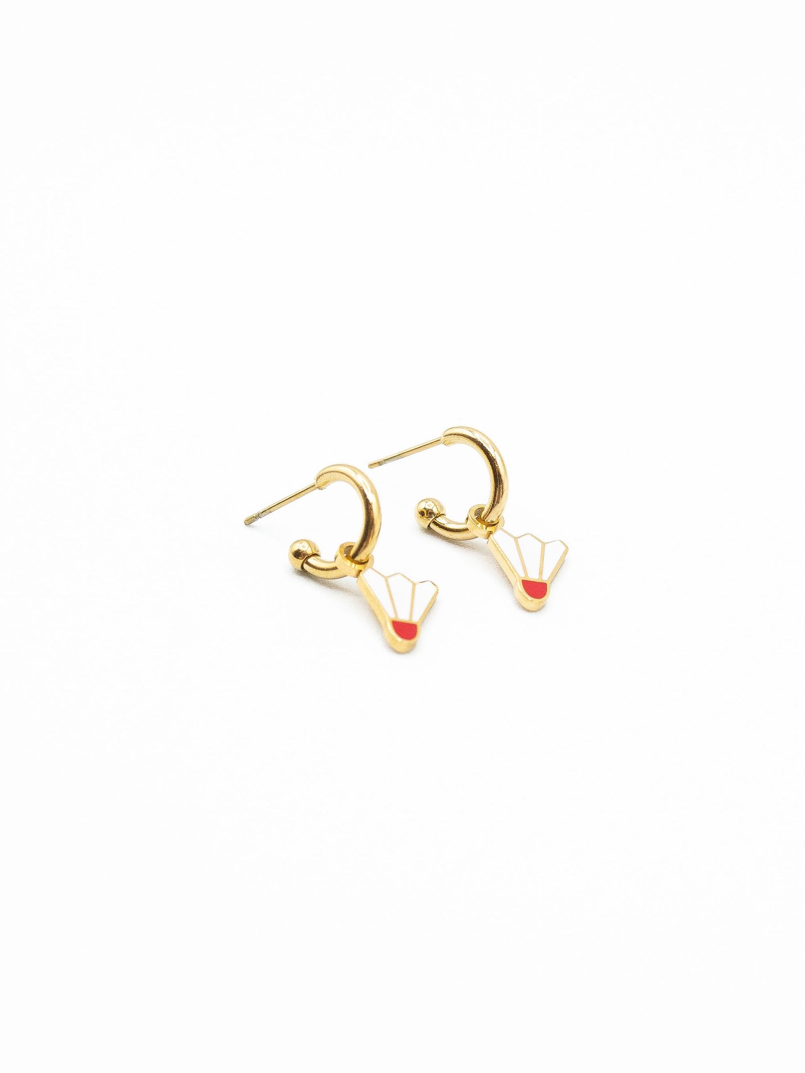 Kansas City Shuttlecock Huggie Hoop Earrings