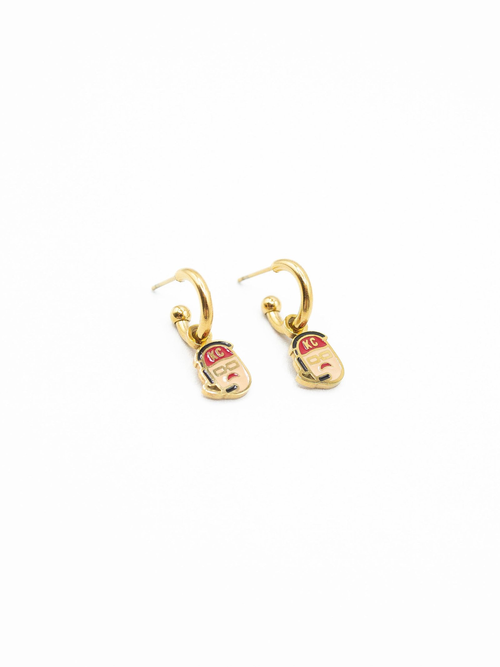 Kansas City Chiefs Coach Huggie Hoop Earrings