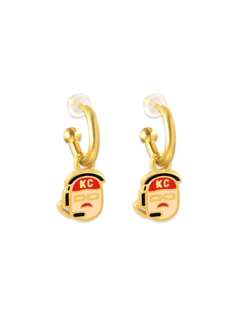 Kansas City Chiefs Coach Huggie Hoop Earrings