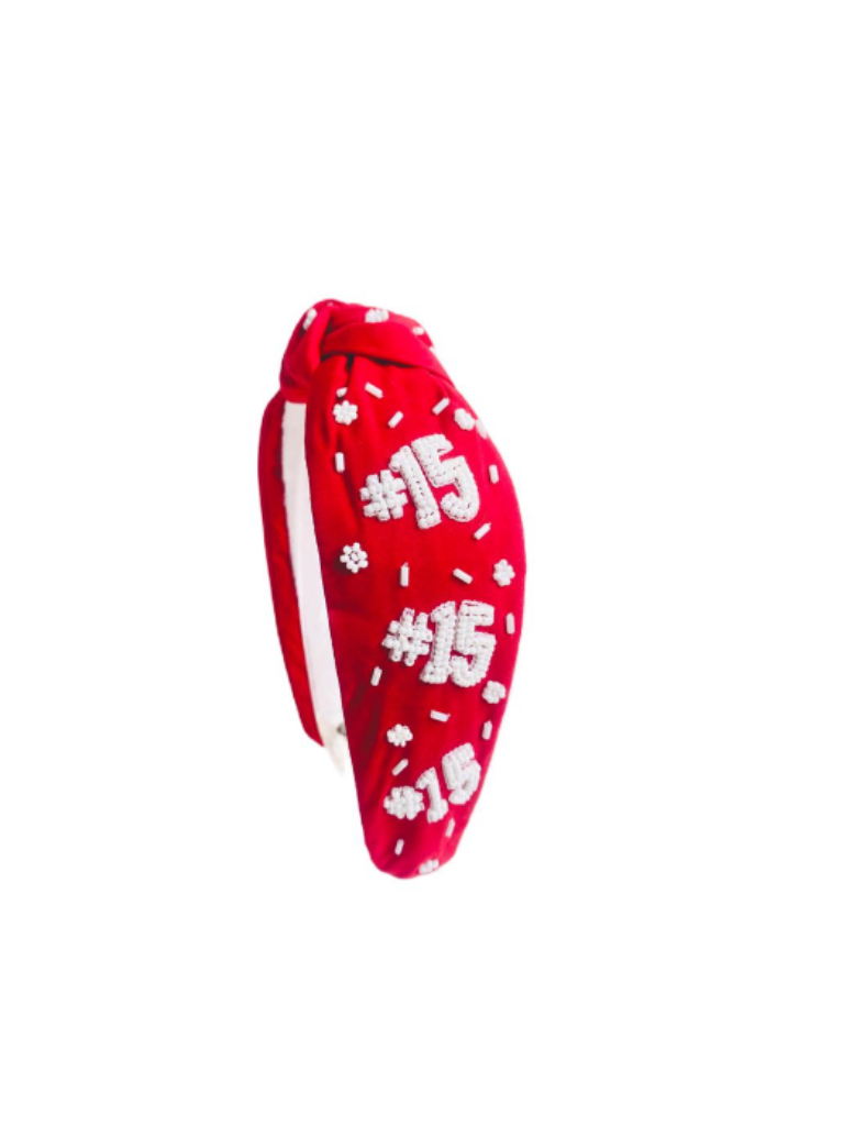 Beaded #15 Quarterback Kansas City Chiefs Headband