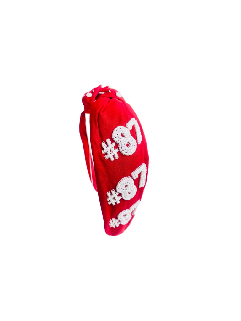 Beaded Kansas City Chiefs #87 Tight End Headband