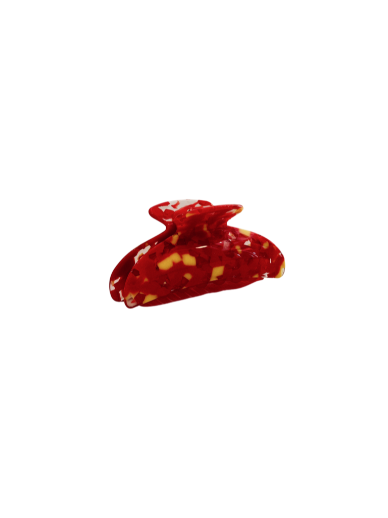 Red & Yellow Tortoise Claw Clip